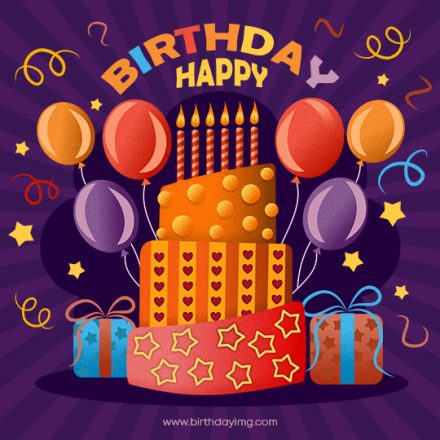 Free Happy Birthday Image with Cake - birthdayimg.com