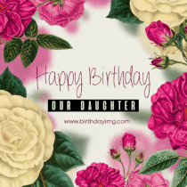 Free Happy Birhday Animated Gif Image with Flowers - birthdayimg.com