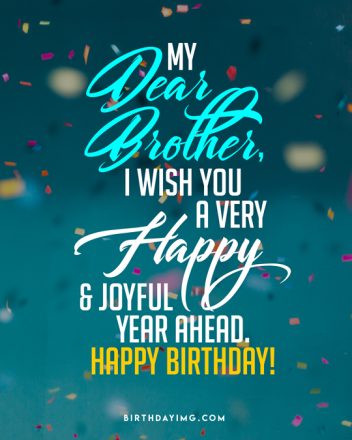 Free Happy Birthday for Brother on Festive Background - birthdayimg.com