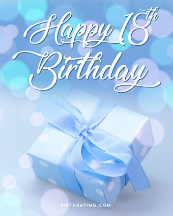 Free 18 Years Happy Birthday Image With Gift - birthdayimg.com