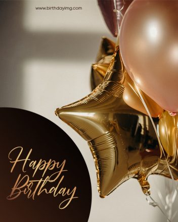 Free Gold Balloons Happy Birthday Image for Wife - birthdayimg.com