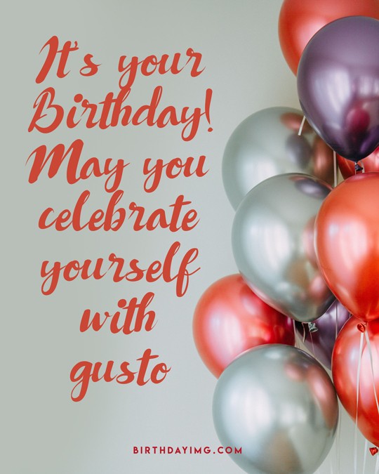 Free Happy Birthday Image with Silver and Red Balloons - birthdayimg.com