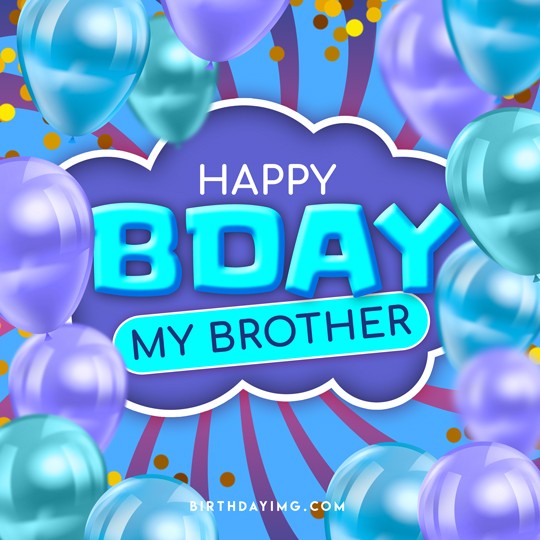 Free Multicolored Happy Birthday Image For Brother - birthdayimg.com