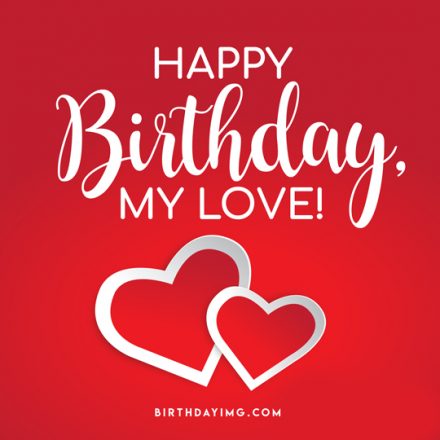 Free Love Happy Birthday Image with Hearts - birthdayimg.com