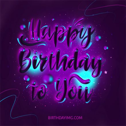 Free Purple Happy Birthday Image For Girl - birthdayimg.com