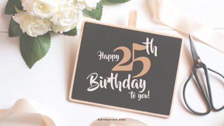 Free 25th Years Happy Birthday Wallpaper with Flowers - birthdayimg.com