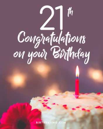 Free 21 Years Happy Birthday Image With Cake - birthdayimg.com