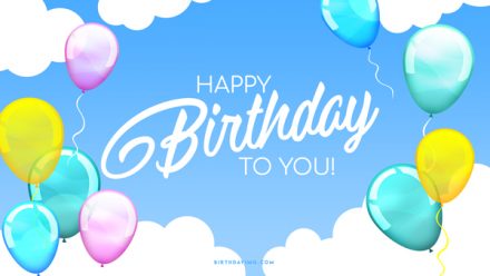 Free Happy Birthday Wallpaper with Balloons - birthdayimg.com