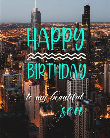 Free Happy Birthday Image For Son With City Background - birthdayimg.com