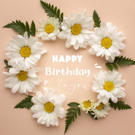Free Happy Birthday Image With Flowers - birthdayimg.com