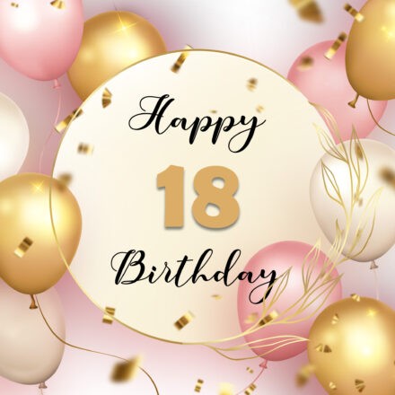 Free 18th Years Happy Birthday Image With Balloons - birthdayimg.com