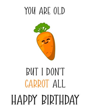 Free Funny Happy Birthday Image With Carrot - birthdayimg.com