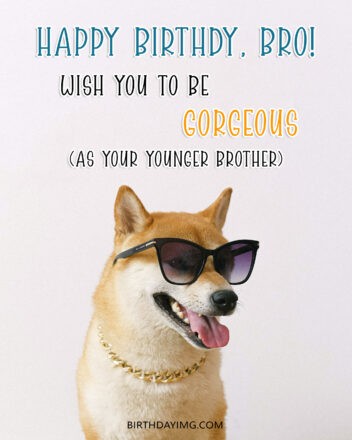 Free Funny Happy Birthday Image For Brother With Dog - birthdayimg.com