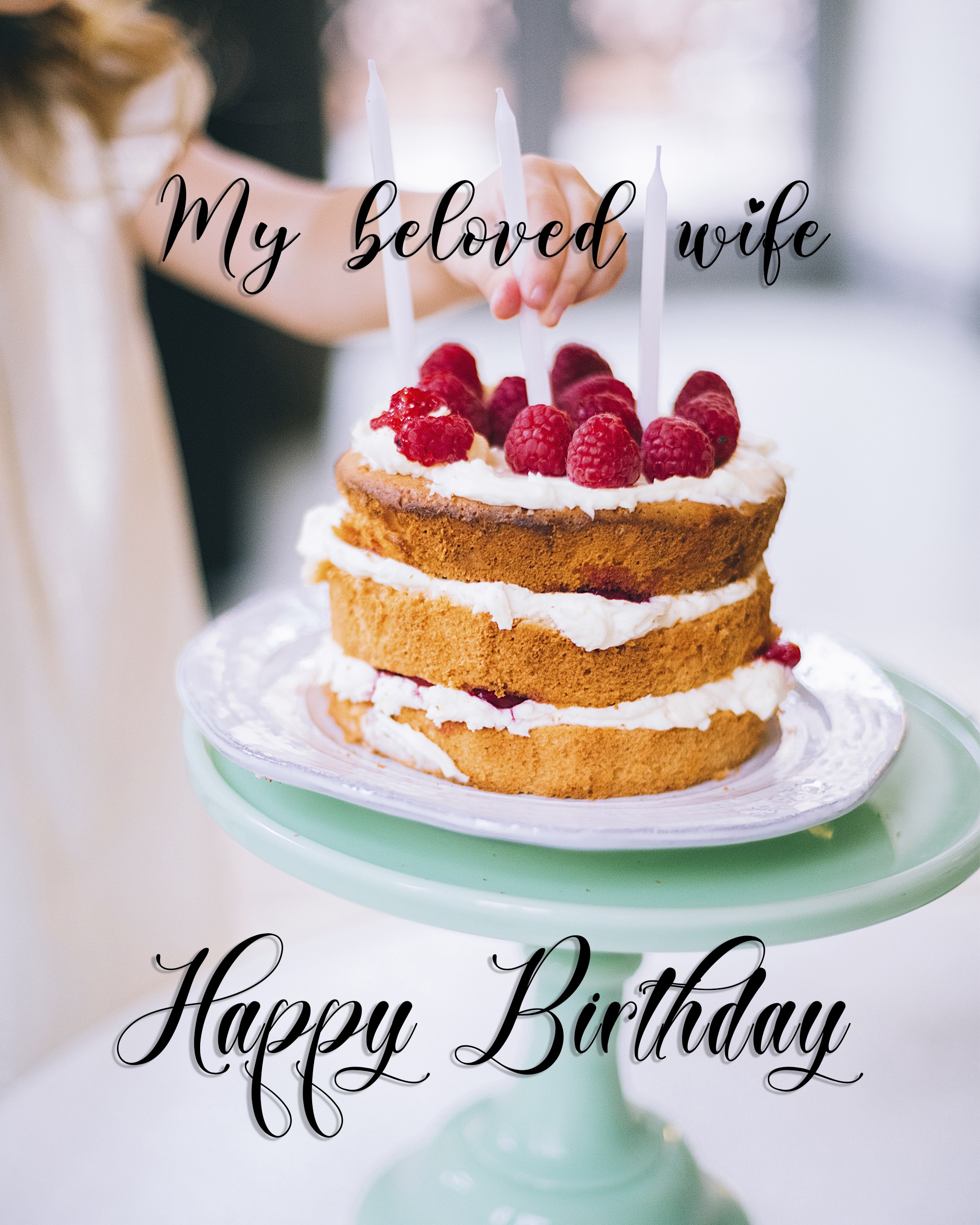 Free Happy Birthday Image For Wife With Cake - birthdayimg.com