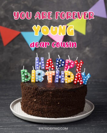 Free Happy Birthday Image For Cousin With Chocolate Cake - birthdayimg.com