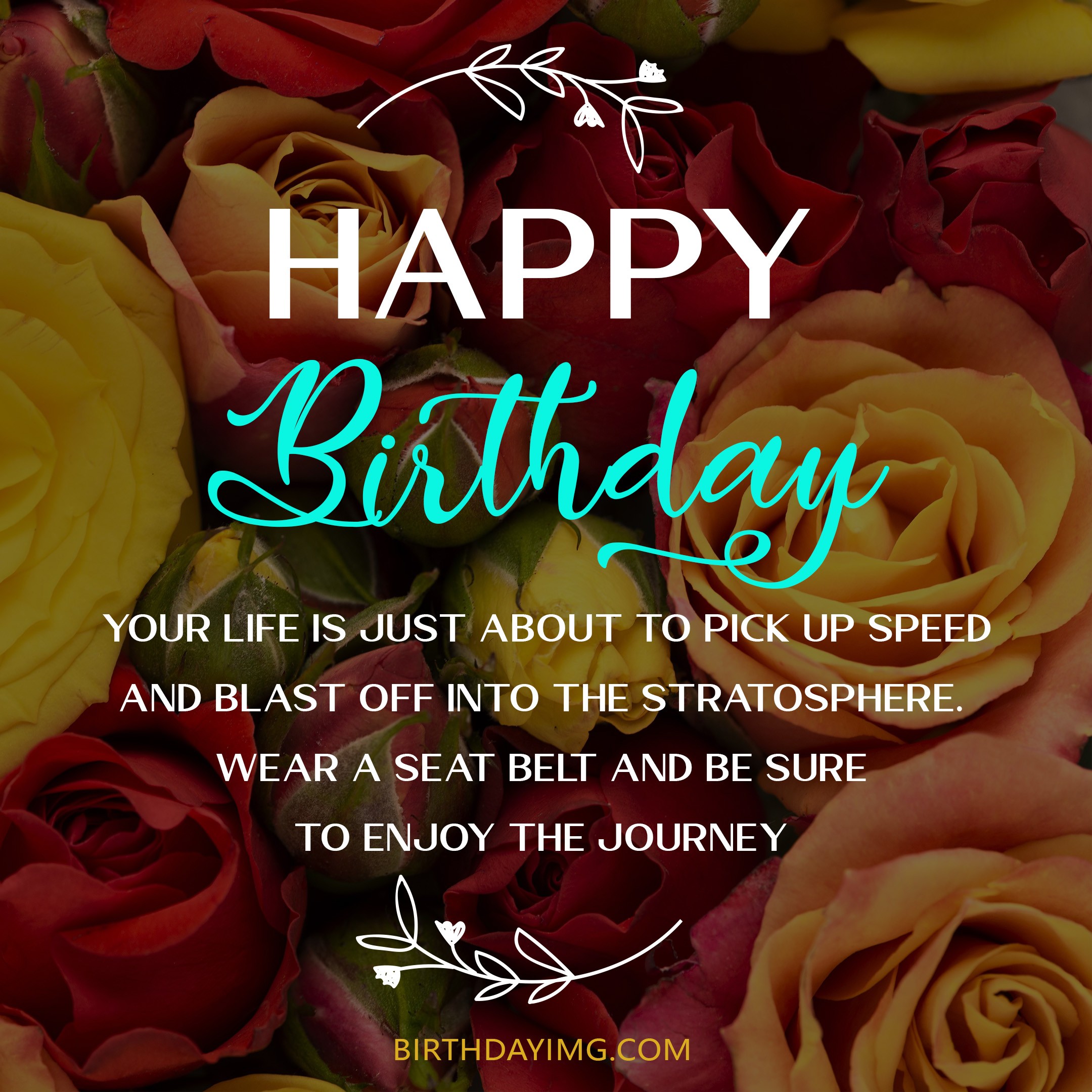 Free Happy Birthday Image With Beautiful Roses