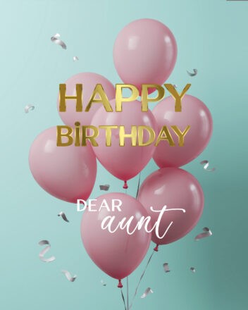 Free Happy Birthday Image For Aunt With Balloons - birthdayimg.com