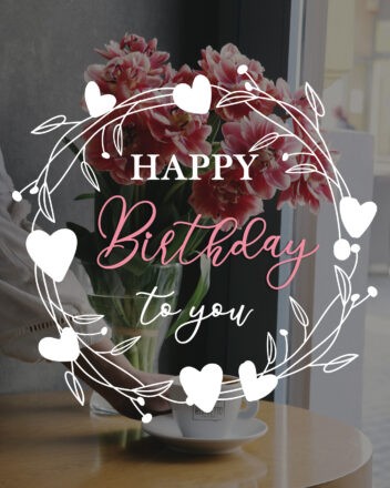 Free Happy Birthday Image For Her (Woman) With Flowers - birthdayimg.com