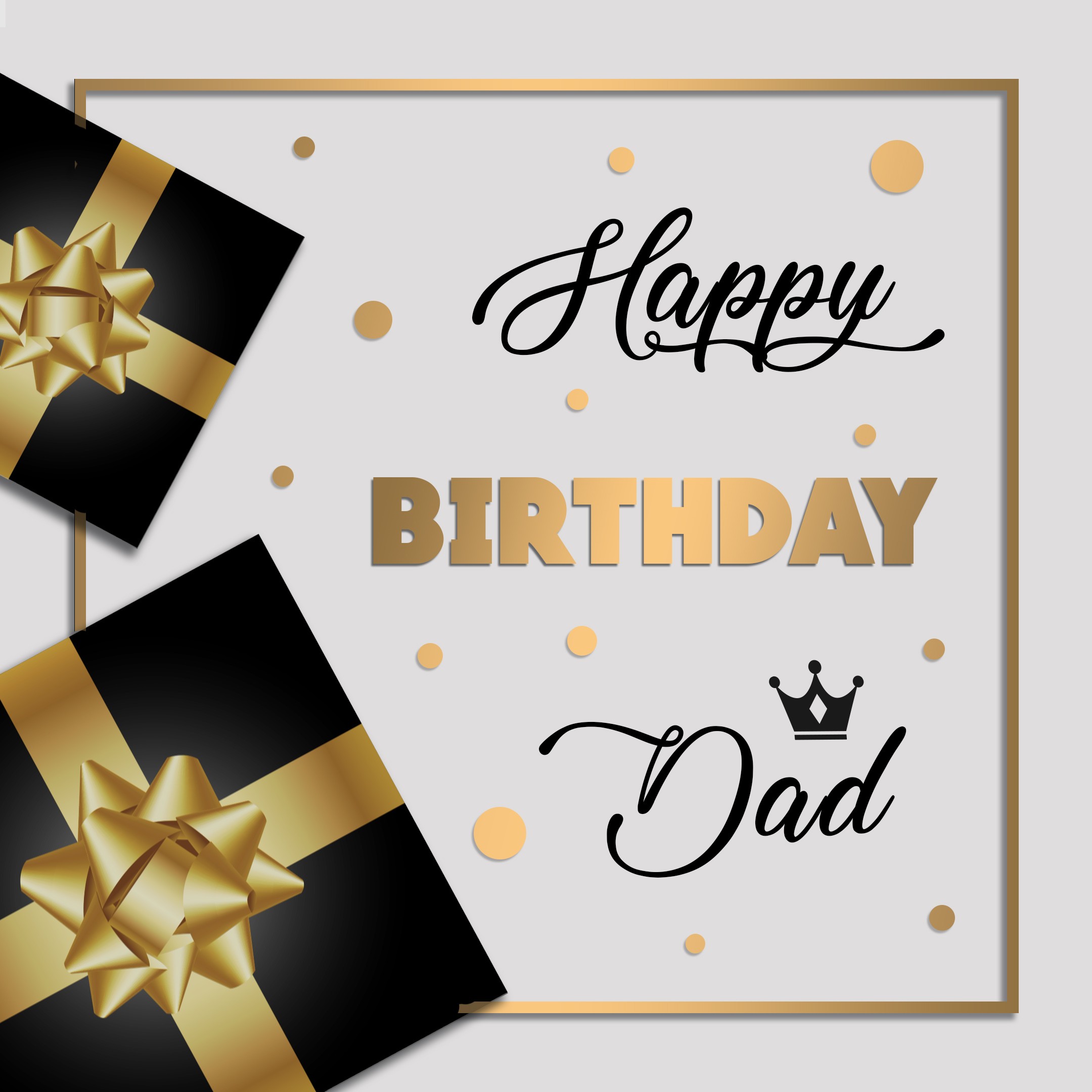 Free Happy Birthday Image For Dad With Gifts - birthdayimg.com