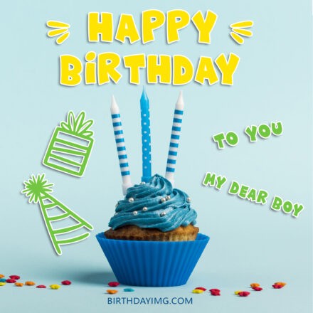 Free Happy Birthday Image For Boy With Cake - birthdayimg.com