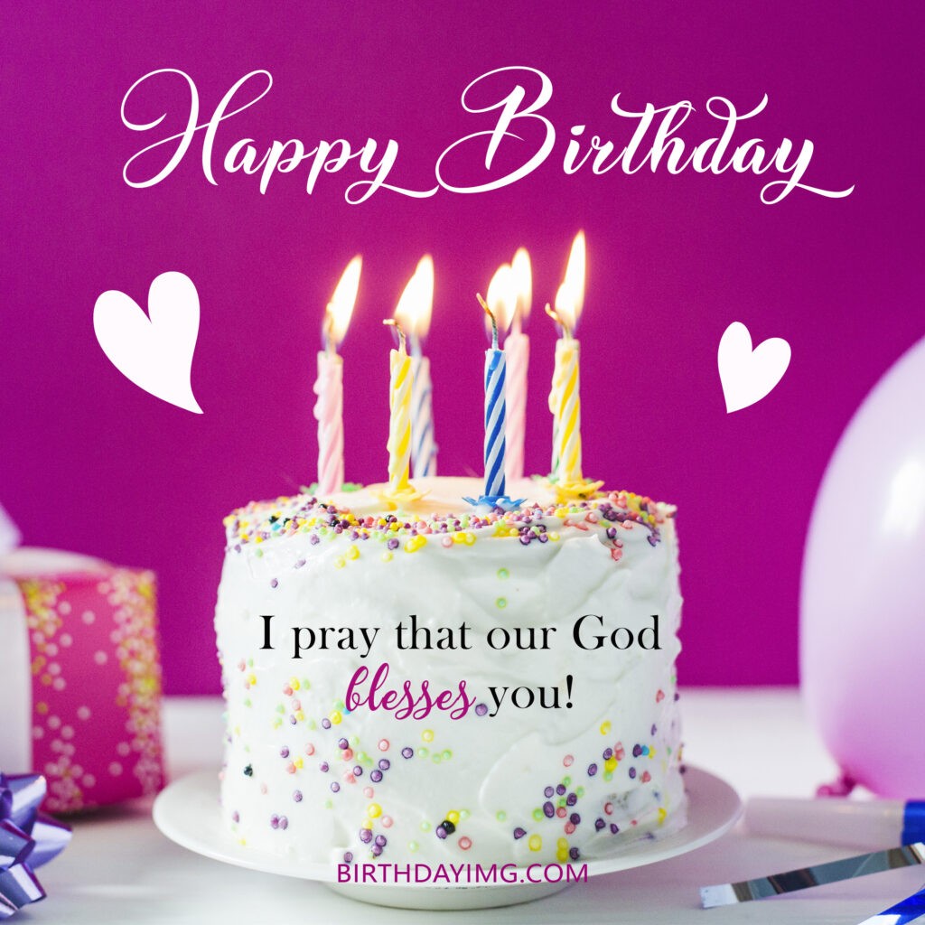 Free Blessings Happy Birthday Image with Lavender - birthdayimg.com