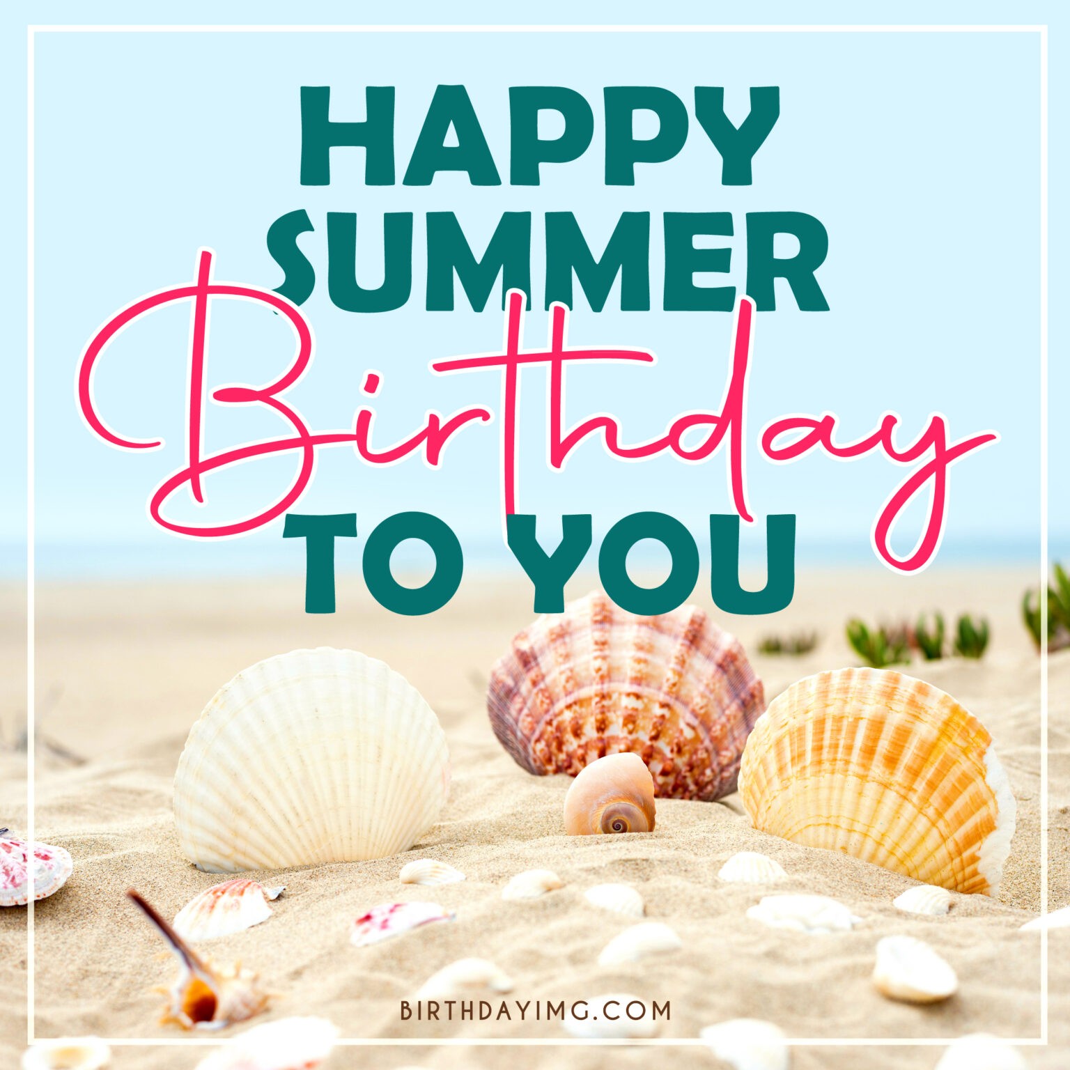 Free Happy Birthday Image with Beach - birthdayimg.com