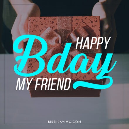 Free Happy Birthday Friend Image with Gift - birthdayimg.com