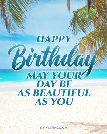 Free Happy Birthday Image with Beach - birthdayimg.com