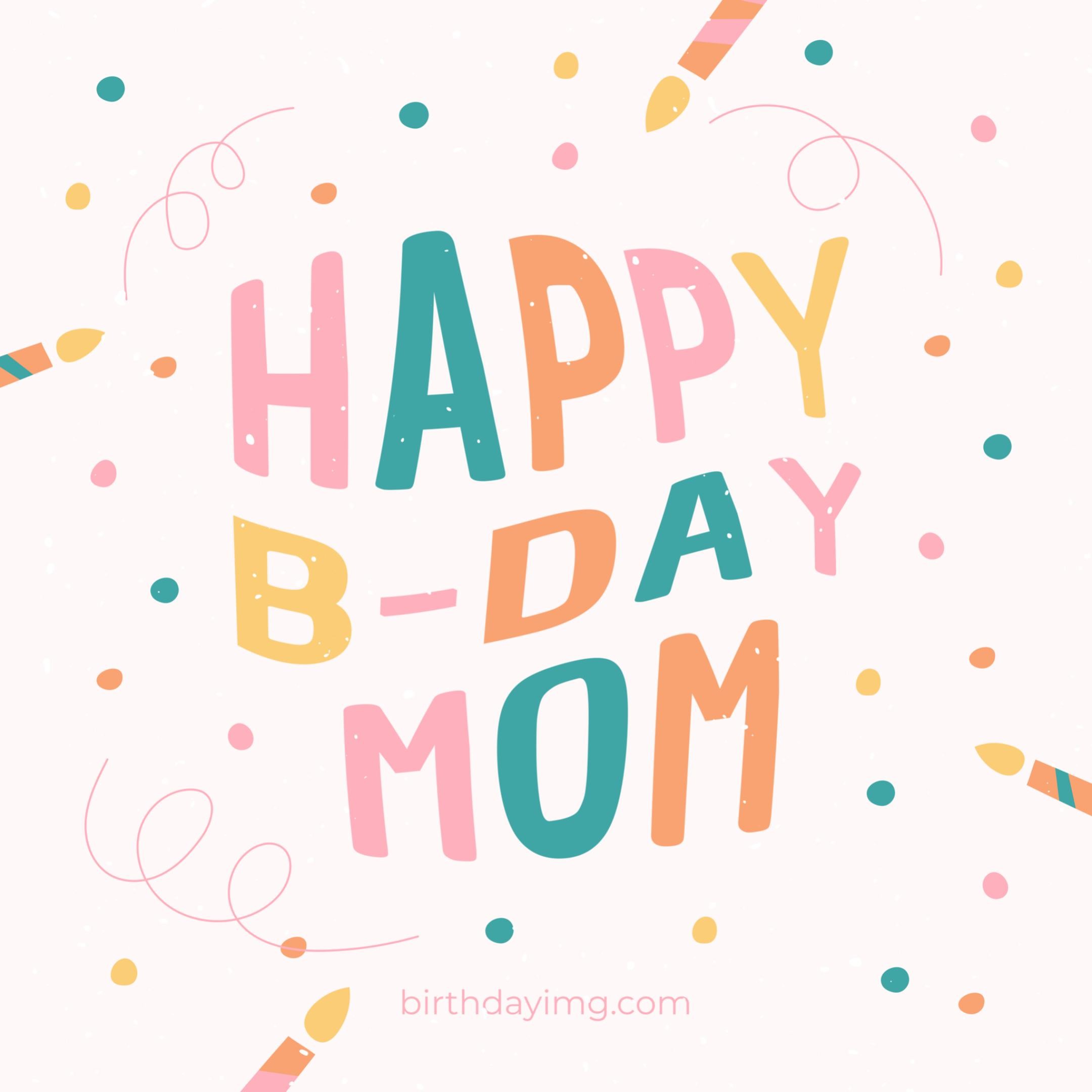Free Happy Birthday Image For Mom With Candles - birthdayimg.com