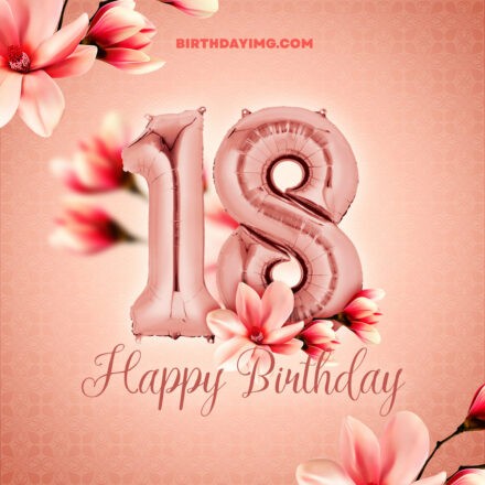 Free 18th Years Happy Birthday Image with Balloons - birthdayimg.com