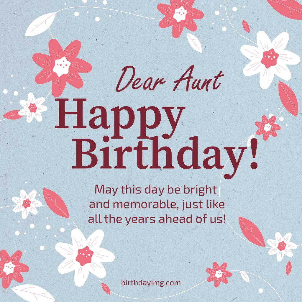 Free Happy Birthday Image For Aunt With Stars