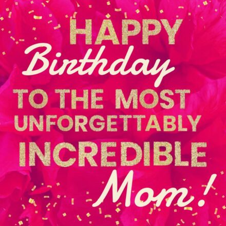 Free Happy Birthday Wishes and Images for Mom with Golden Flowers - birthdayimg.com
