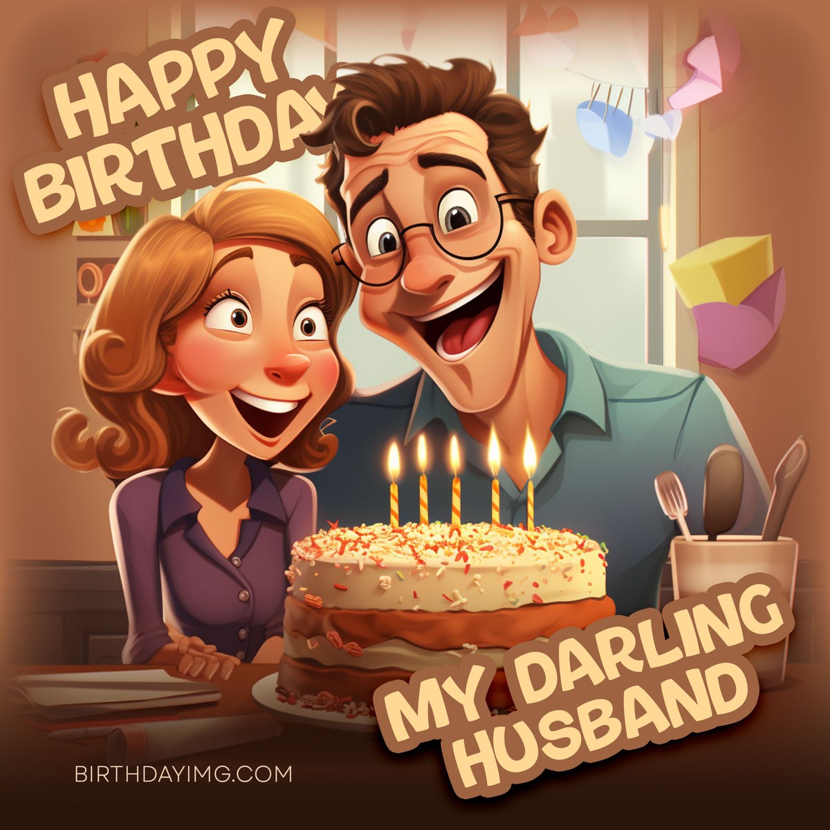Free Happy Birthday Image for Dear Husband - birthdayimg.com
