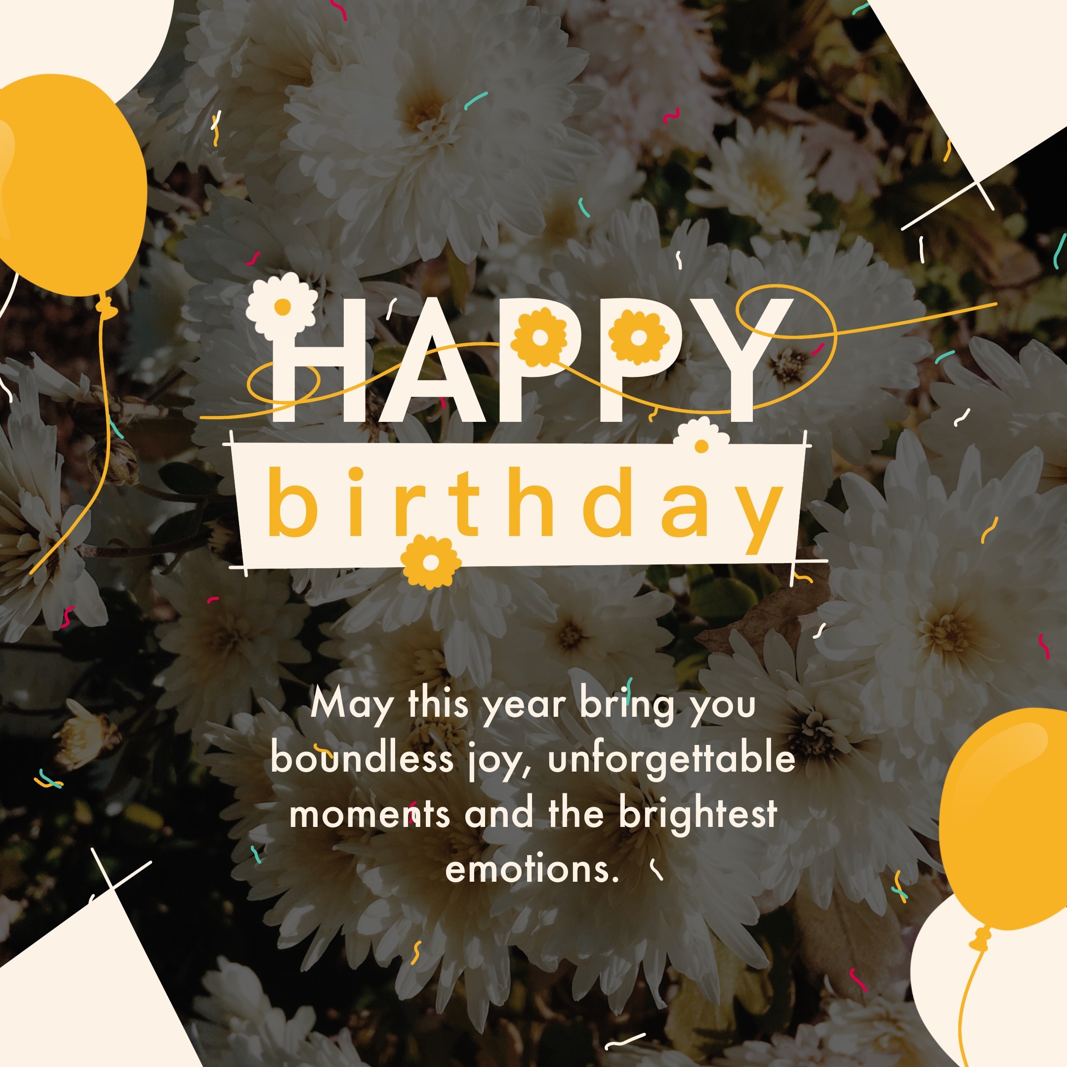 Free Happy Birthday Wishes with Flowers - birthdayimg.com