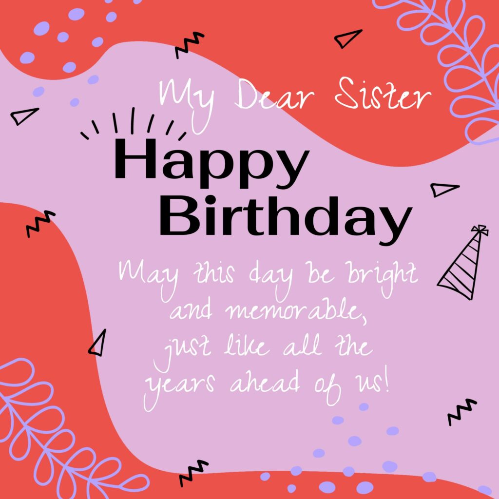 Free Happy Birthday Wishes and Images for Sister with Cute ...