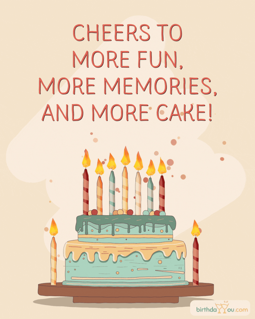 Free Happy Birthday Animated Gif Image with Cake - birthdayimg.com