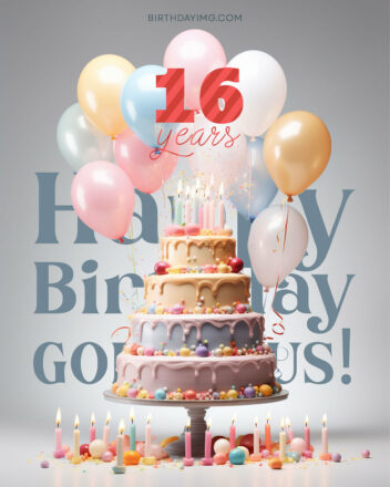 Free Happy 16 Years with Cake - birthdayimg.com