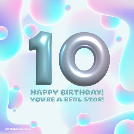 Free 10th Years Free Happy Birthday Abstract - birthdayimg.com