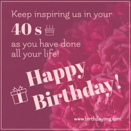 Free Pink 40th Years Free Happy Birthday Wishes and Images - birthdayimg.com