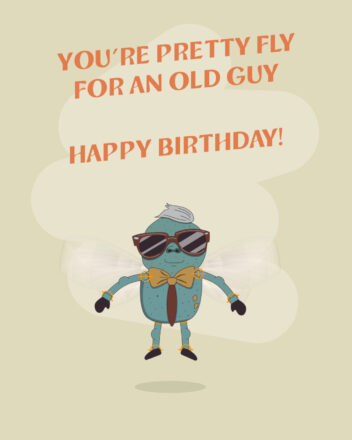 Free Animated Birthday Image with Fly - birthdayimg.com