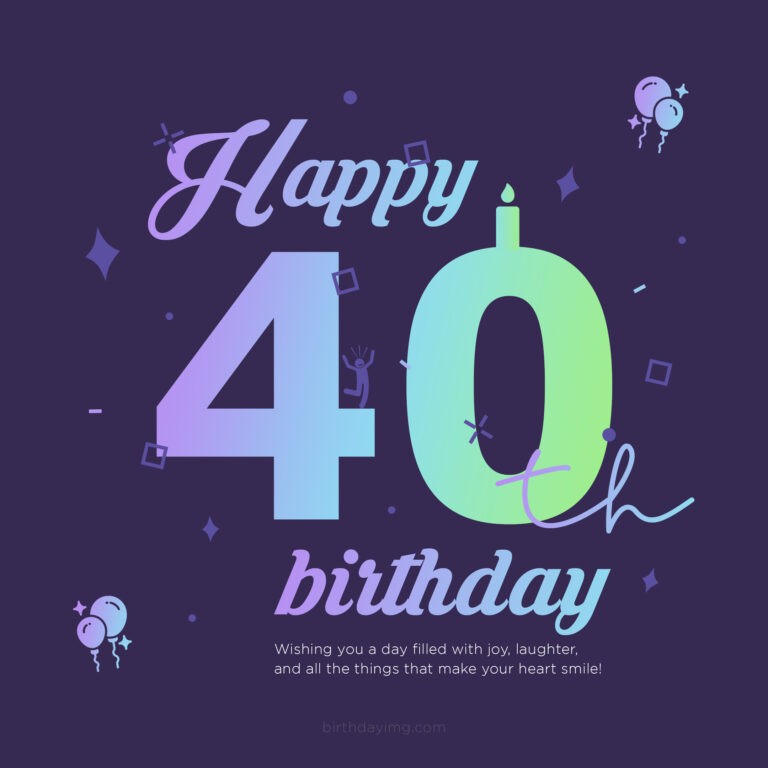 Free 40th Years Free Happy Birthday Wishes and Images
